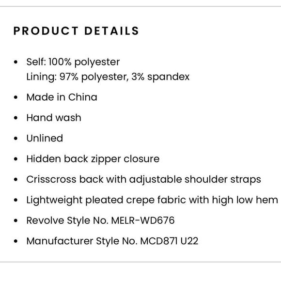 Michael Costello X Revolve Ale Gown light blue pleated maxi wedding sz S $258 - Picture 5 of 14